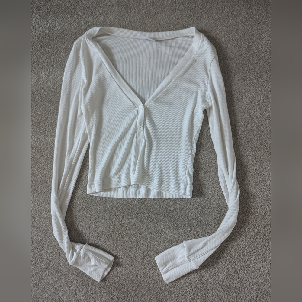 Stillwater White Long Sleeve Top